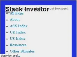 Sites similar to slackinvestor.com