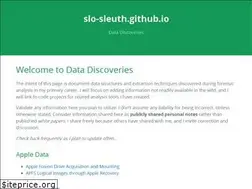 Sites similar to slo-sleuth.github.io