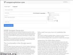 Sites similar to snippet-optimizer.com