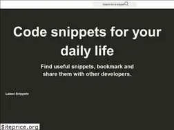 Sites similar to snippet.to
