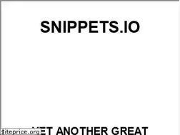 Sites similar to snippets.io