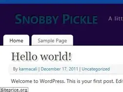 Sites similar to snobbypickle.com