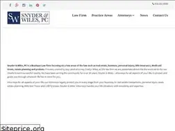 Sites similar to snyderwileslaw.com