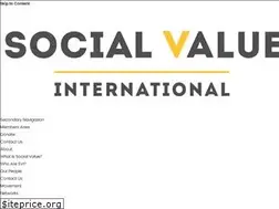 Sites similar to socialvalueint.org