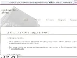 Sites similar to sociolinguistique-urbaine.com
