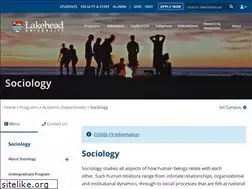 Sites similar to sociology.lakeheadu.ca