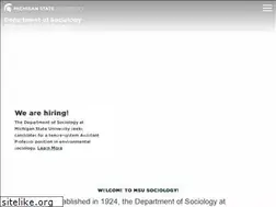 Sites similar to sociology.msu.edu