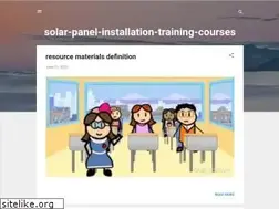 Sites similar to solar-panel-installation-trainings.blogspot.com