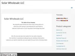 Sites similar to solarwholesalellc.com