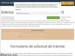 Sites similar to solicitar-acta.com