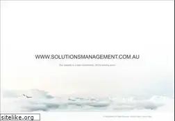 Sites similar to solutionsmanagement.com.au