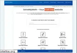Sites similar to solvemymath.com