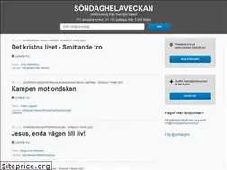 Sites similar to sondaghelaveckan.se