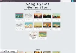 Sites similar to song-lyrics-generator.org.uk