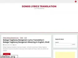 Sites similar to songslyricstranslation.com