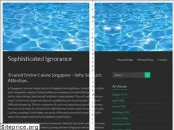 Sites similar to sophisticatedignorance.net