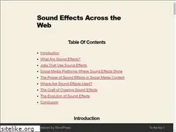 Sites similar to soundeffectshub.com