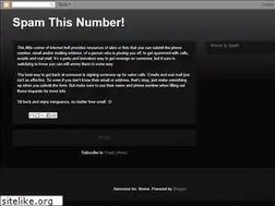Sites similar to spamthisnumber.blogspot.com