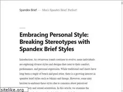 Sites similar to spandexbrief.com