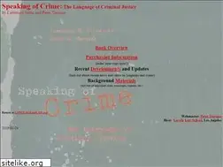Sites similar to speakingofcrime.org