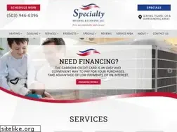 Sites similar to specialtyheating.com