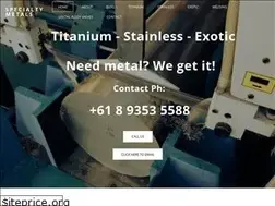 Sites similar to specialtymetals.com.au