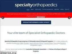 Sites similar to specialtyorthopaedics.com.au