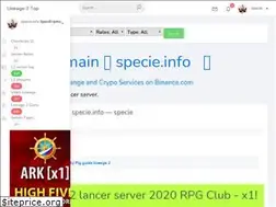 Sites similar to specie.info