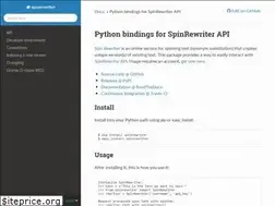 Sites similar to spinrewriter.readthedocs.io