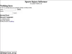 Sites similar to sportsinjuryinformer.com