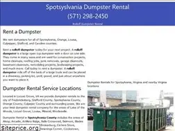 Sites similar to spotsylvaniadumpsterrental.com