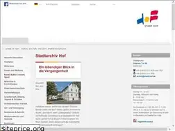 Sites similar to stadtarchiv-hof.de