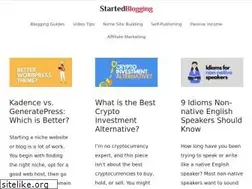 Sites similar to startedblogging.com
