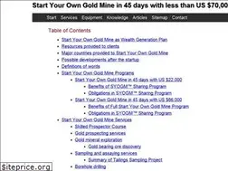 Sites similar to startyourowngoldmine.com