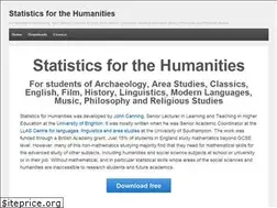 Sites similar to statisticsforhumanities.net