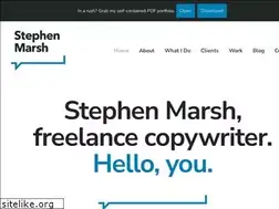 Sites similar to stephenmarshcopywriter.co.uk