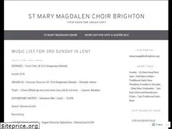 Sites similar to stmarymagdalenchoir.wordpress.com