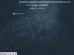 Sites similar to stmarysusedautopartsnscrapmetals.wordpress.com