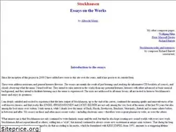 Sites similar to stockhausen-essays.org