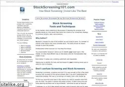 Sites similar to stockscreening101.com
