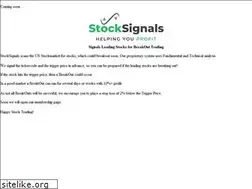 Sites similar to stocksignals.com