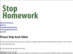 Sites similar to stophomework.com