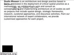 Sites similar to studiomiessen.com