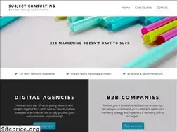 Sites similar to subjectconsulting.com