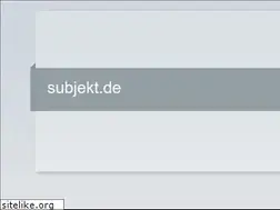 Sites similar to subjekt.de