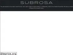 Sites similar to subrosa.io