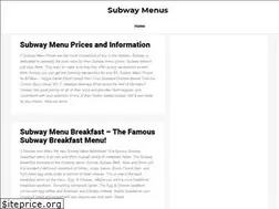 Sites similar to subwaymenus.net