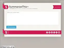 Sites similar to summarizethis.com
