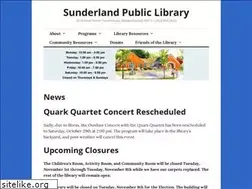Sites similar to sunderlandpubliclibrary.org