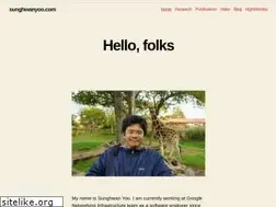 Sites similar to sunghwanyoo.com